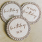 Wooden birthday badge