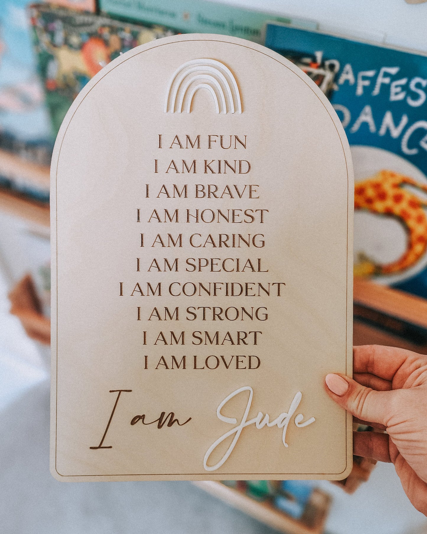 Personalised positive affirmation board