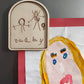 Children's drawing engraved magnet