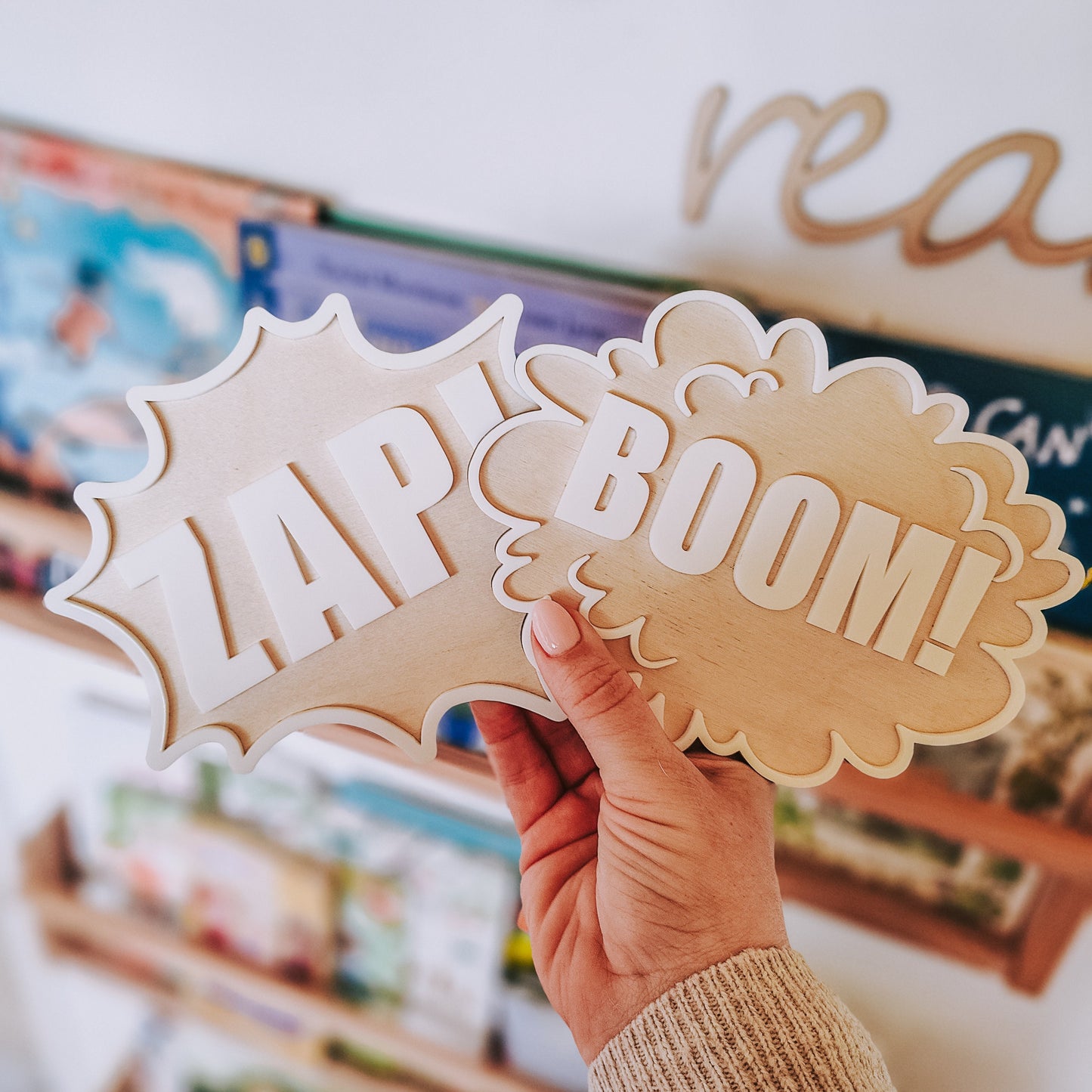 Superhero wall sign