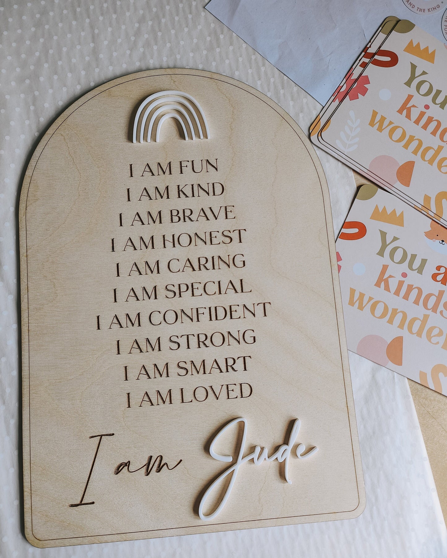 Personalised positive affirmation board