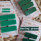 School colour acrylic scallop edge hair slides
