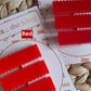 School colour acrylic scallop edge hair slides
