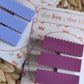 School colour acrylic scallop edge hair slides