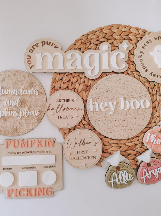 Personalised Halloween treats plaque