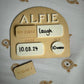 Personalised baby milestone board
