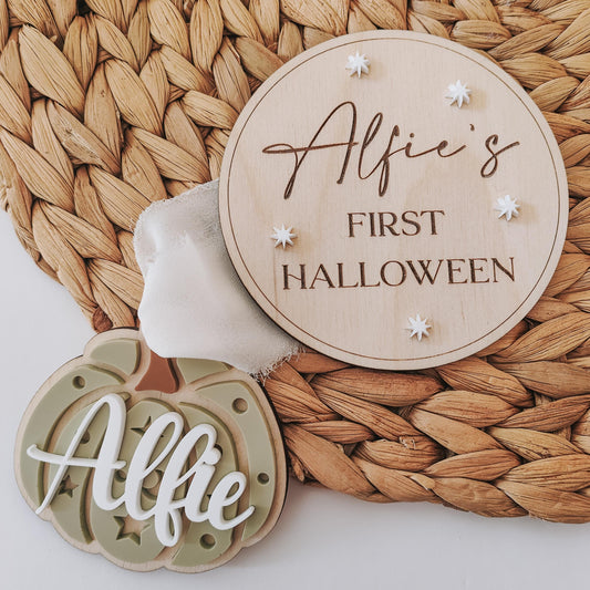 My first Halloween plaque