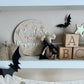 Autumn leaves and pumpkins please round plaque