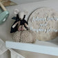 Autumn leaves and pumpkins please round plaque