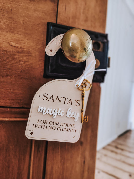 Personalised Santa's magic key door hanger