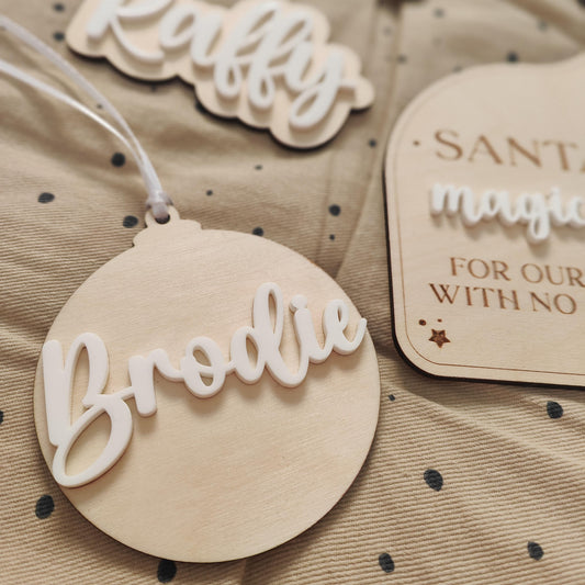 Personalised Christmas decoration
