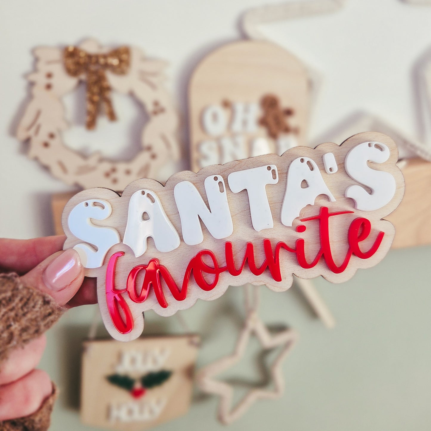 Santa's favourite shelf sitter plaque
