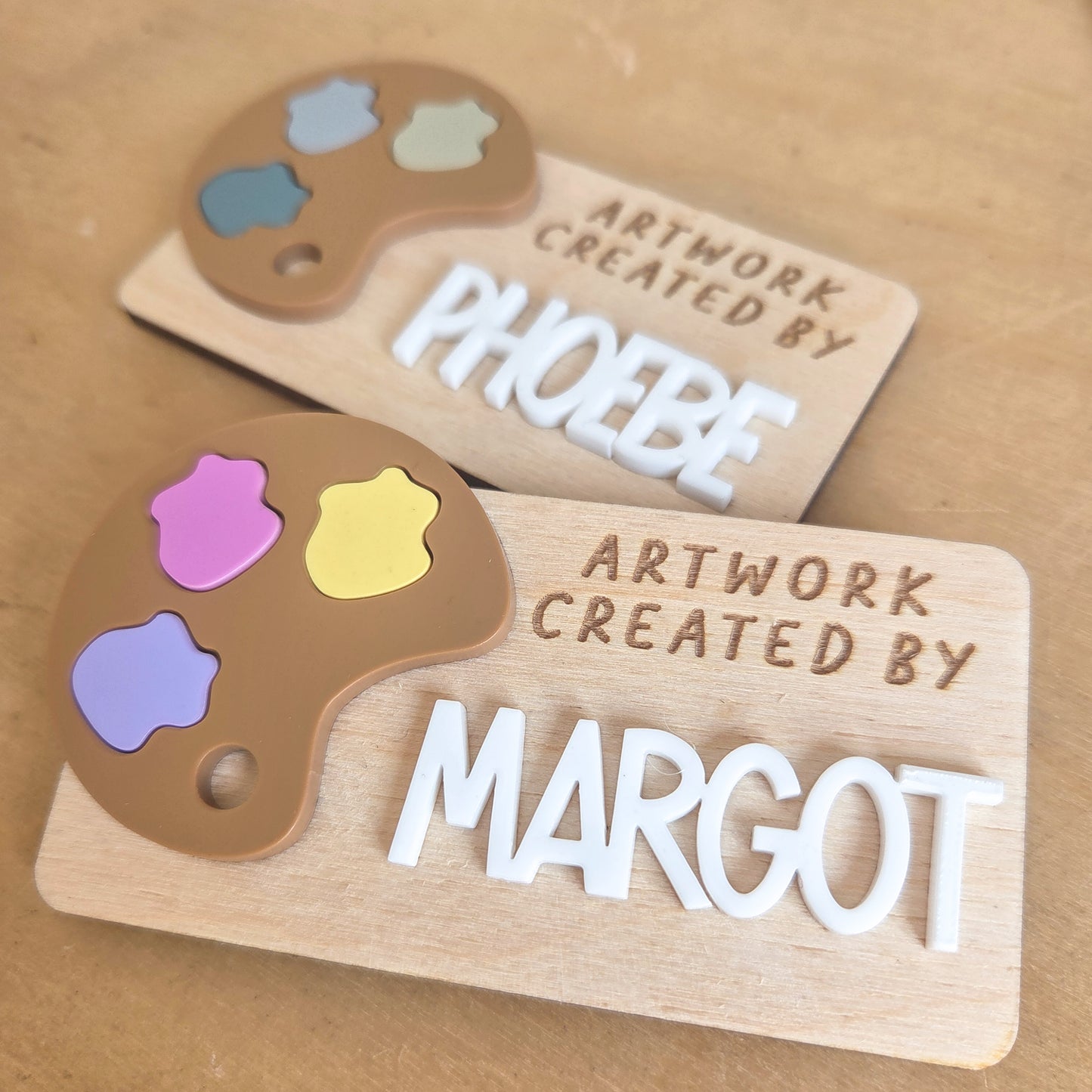 Personalised children's artwork magnet