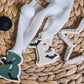Halloween bat initial tag