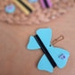 Personalised bow hair tie holder keychain