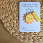 Sunshine keyring teacher gift