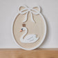 Royal swan oval plaque