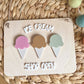 Ice cream shop hanging sign