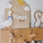 Personalised goose arch shaped plaque