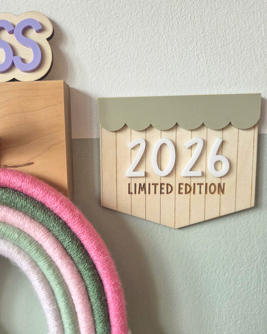 Birth year (limited edition) plaque