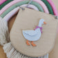 Goose with bow mini hanging banner