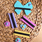 Personalised bow hair tie holder keychain