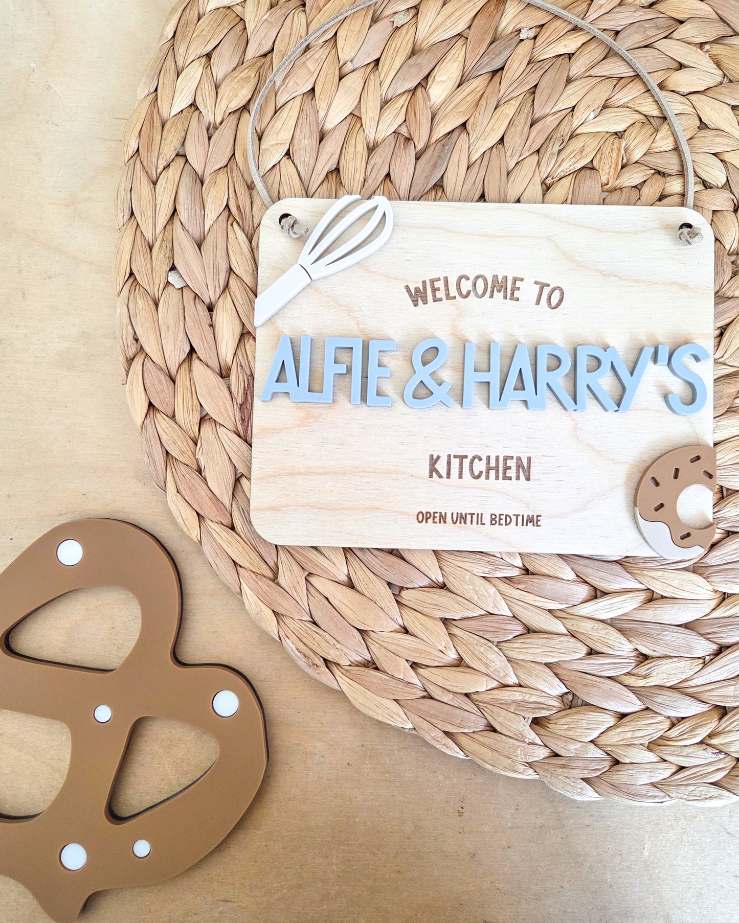 Personalised kitchen hanging sign