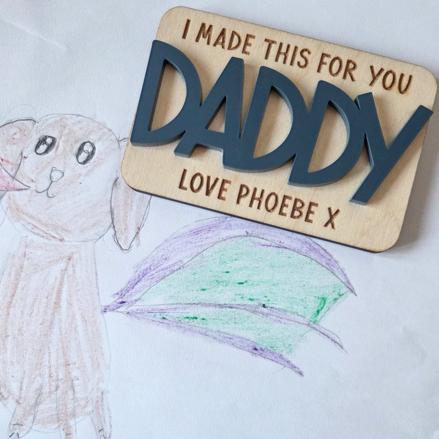 Father's Day 'I made this for you' children's artwork magnet