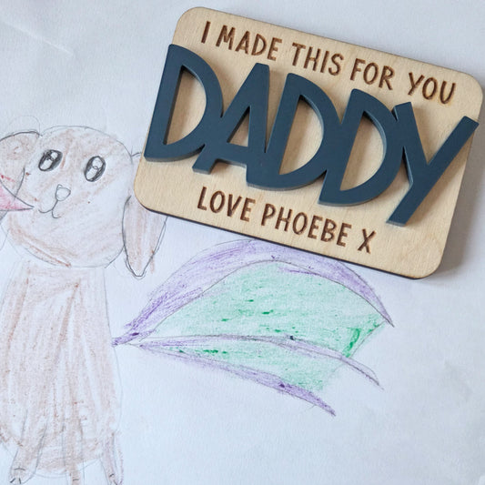 Father's Day 'I made this for you' children's artwork magnet